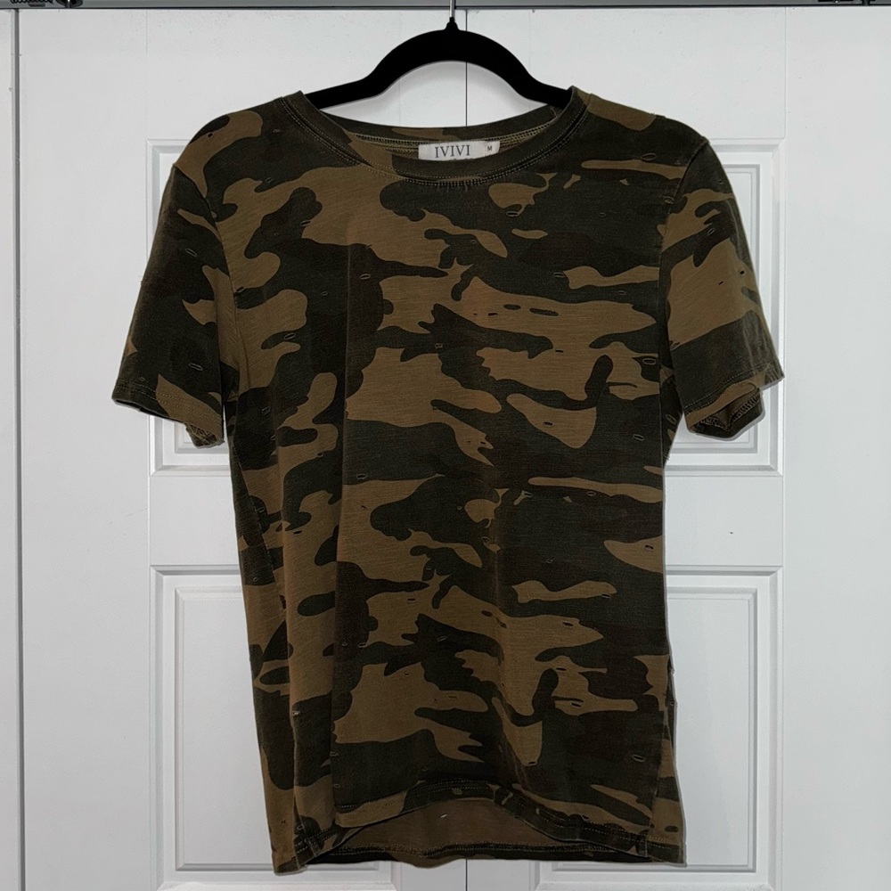 Camo Short Sleeve Top